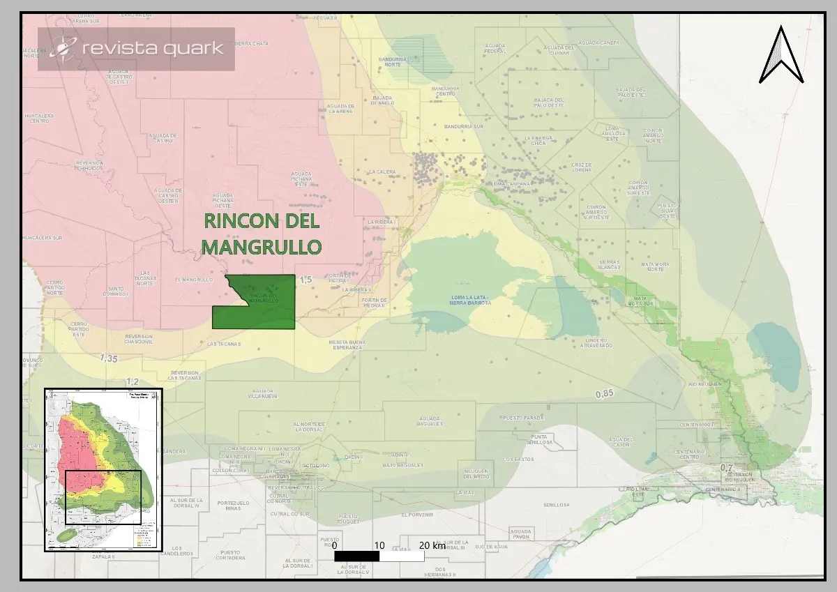 Rincón del Mangrullo es desarrollado por YPF junto a Pampa Energia. El bloque es operado por YPF y aporta alrededor de 19% de su producción de gas.