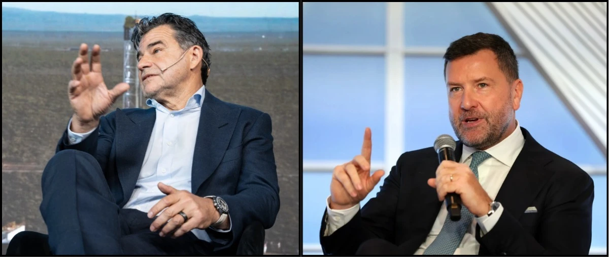 Miguel Galuccio (CEO de Vista) y Ben Luckock (GHOD de Trafigura). Vista y Trafigura buscan integrar desarrollo de shale, logística, comercialización e infraestructura exportadora en Vaca Muerta.