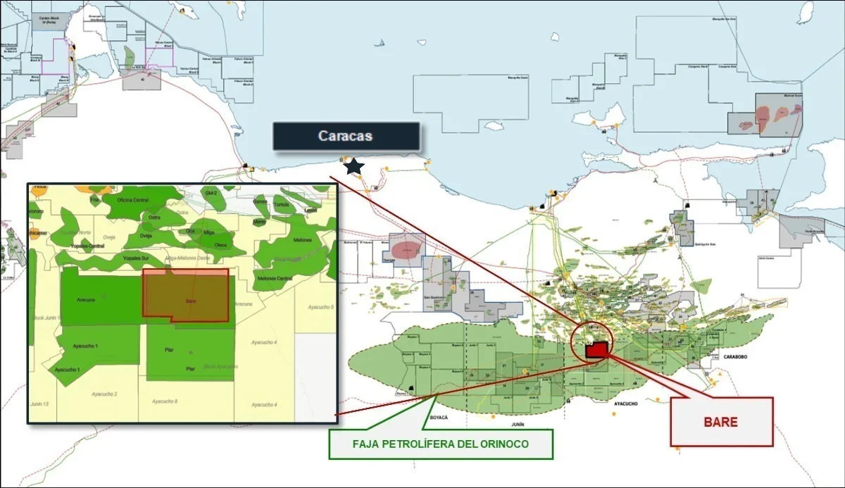 El bloque Bare será el foco de la entrada de la petrolera colombiana Geopark en Venezuela. El contrato de desarrollo prevee operaciones por 25 años con 65% de ganancias y 100% de inversión en CAPEX.